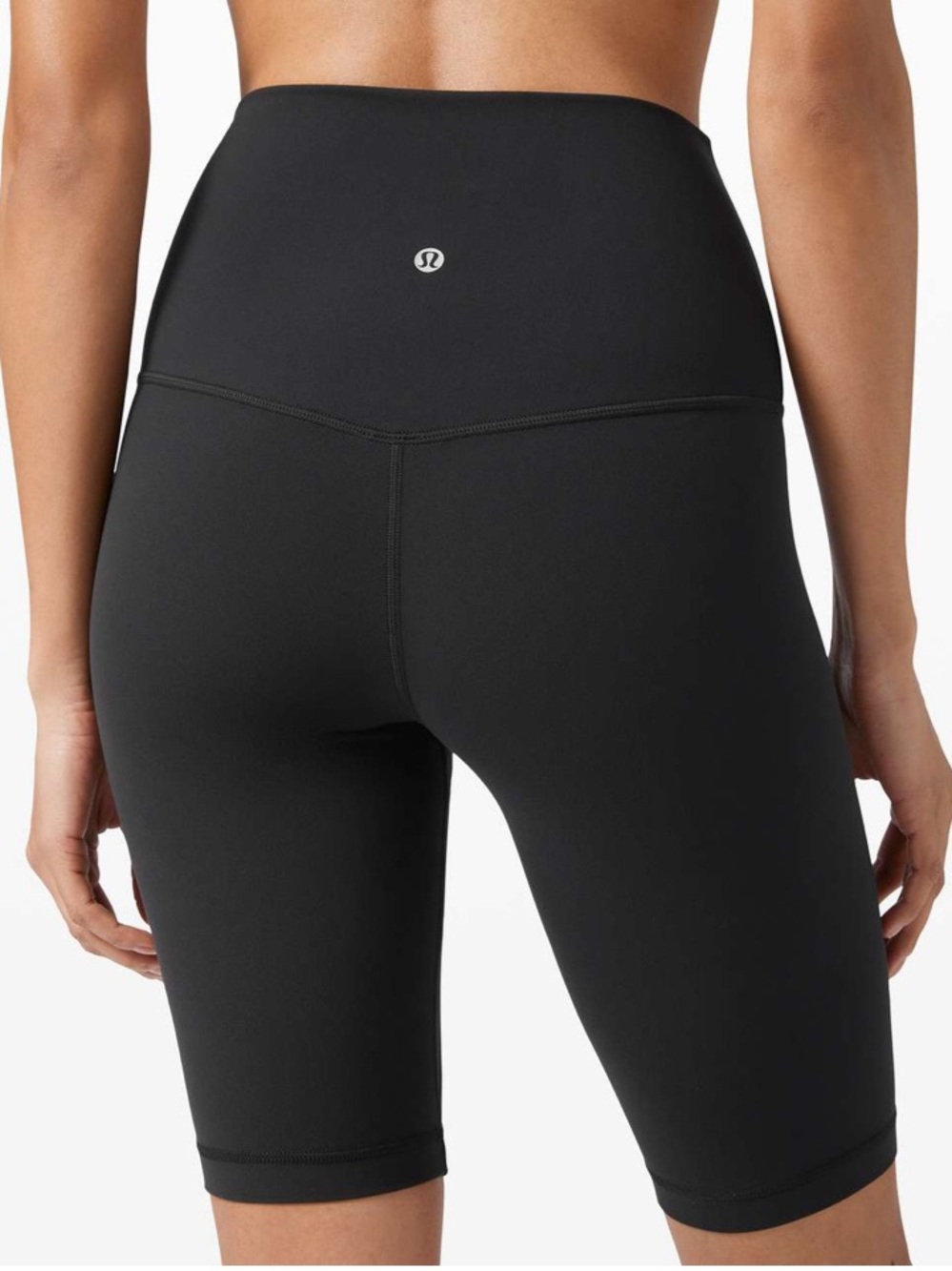 Lululemon Align Super High Rise Short 10" black size 8 hike shorts nulu W7BHUS